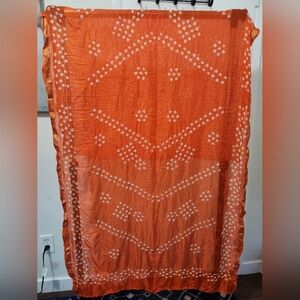 Orange bandhani scarf / duppata